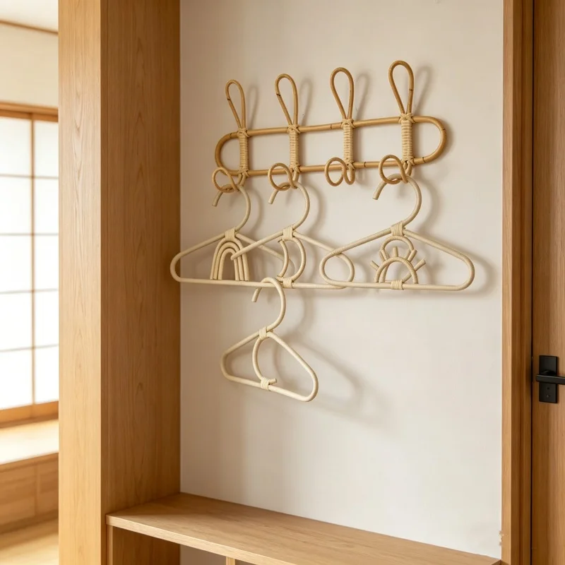 1pc Rattan Boho Kids Clothes H - Baby Clothes Organiser のレビューと価格