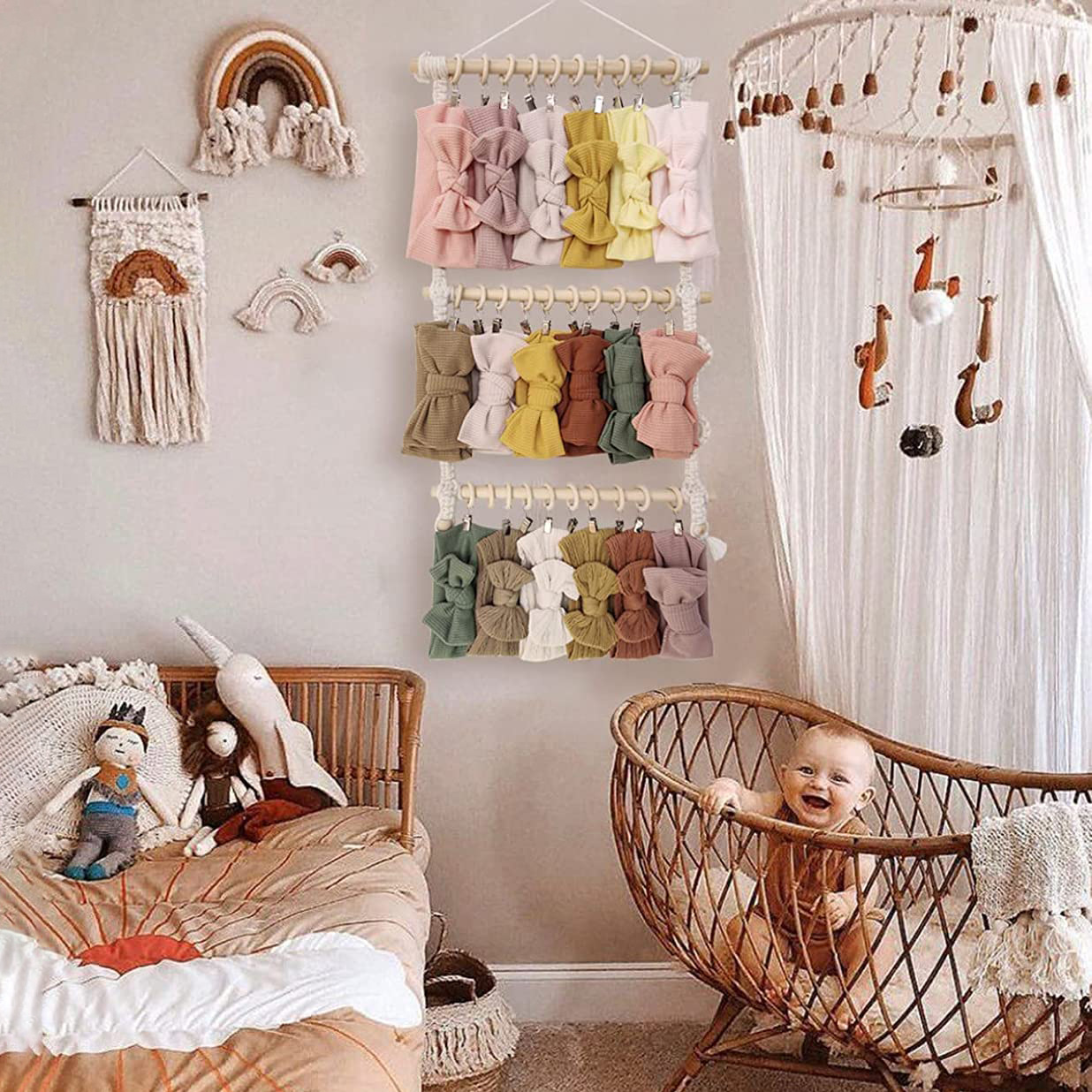 Macrame Wall Hanging Boho Head - Baby Clothing Hangers のレビューと価格