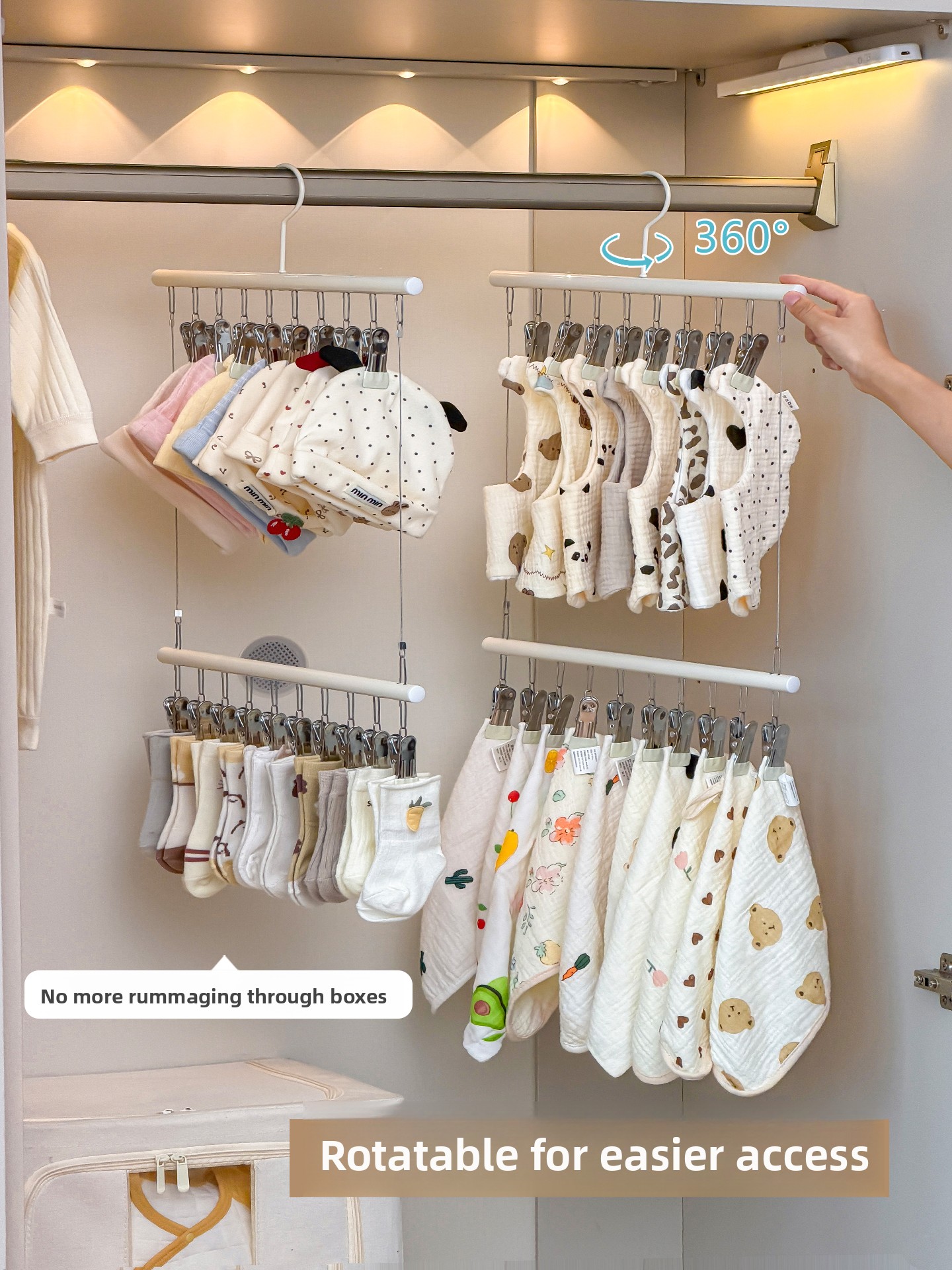 Baby Pants Hanger with Multipl - Baby Clothing Hangers のレビューと価格