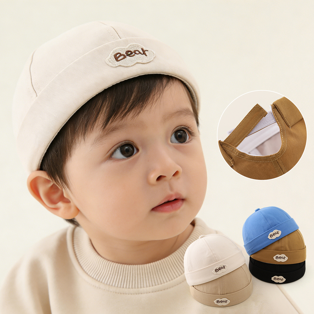 Cute Bear Baby Docker Hat Soli - Baby Hat Beanie のレビューと価格