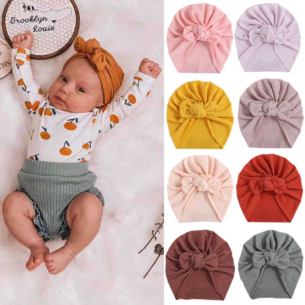 Cute Turban Baby Girl Caps New - Baby Hat Beanie のレビューと価格