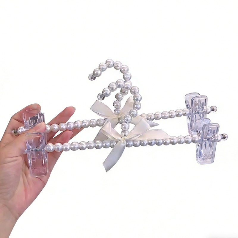 5Pcs Kids Pearl Clothes Hanger - Baby Clothes Organiser のレビューと価格