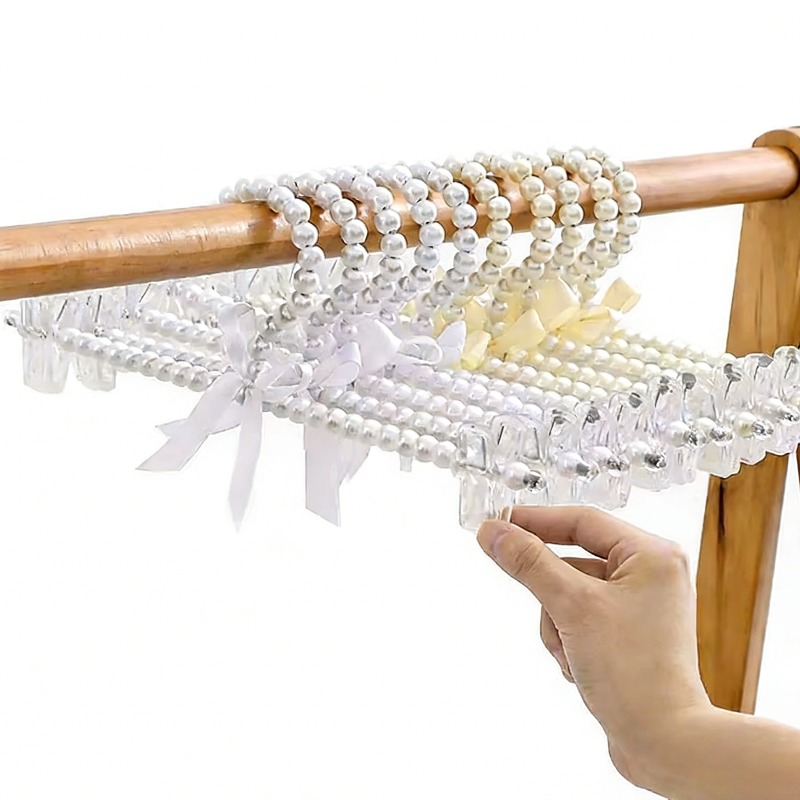5Pcs Kids Pearl Clothes Hanger - Baby Clothes Organiser のレビューと価格