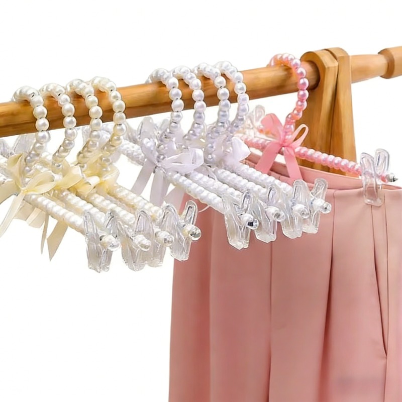 5Pcs Kids Pearl Clothes Hanger - Baby Clothes Organiser のレビューと価格
