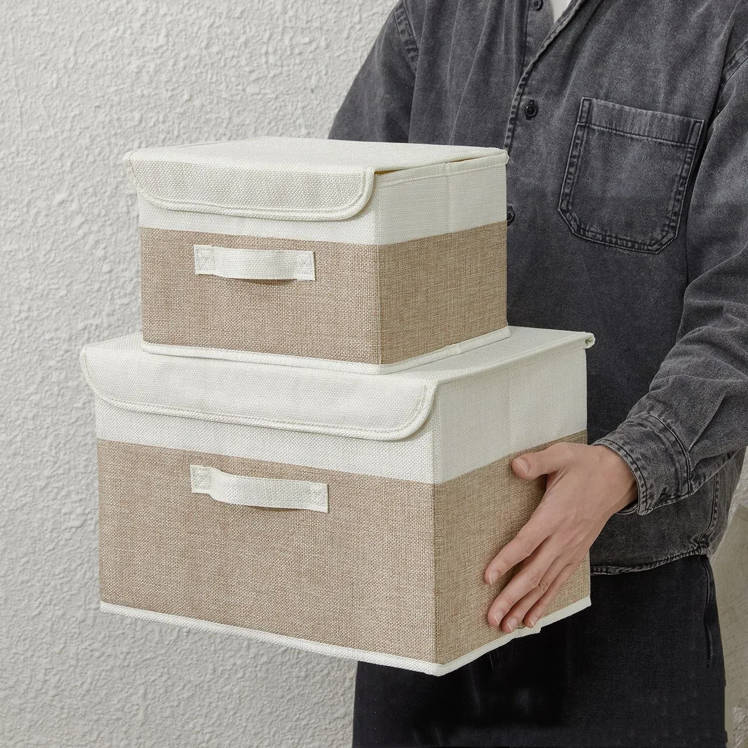 Large-capacity Linen Fabric St - Baby Clothes Organiser のレビューと価格