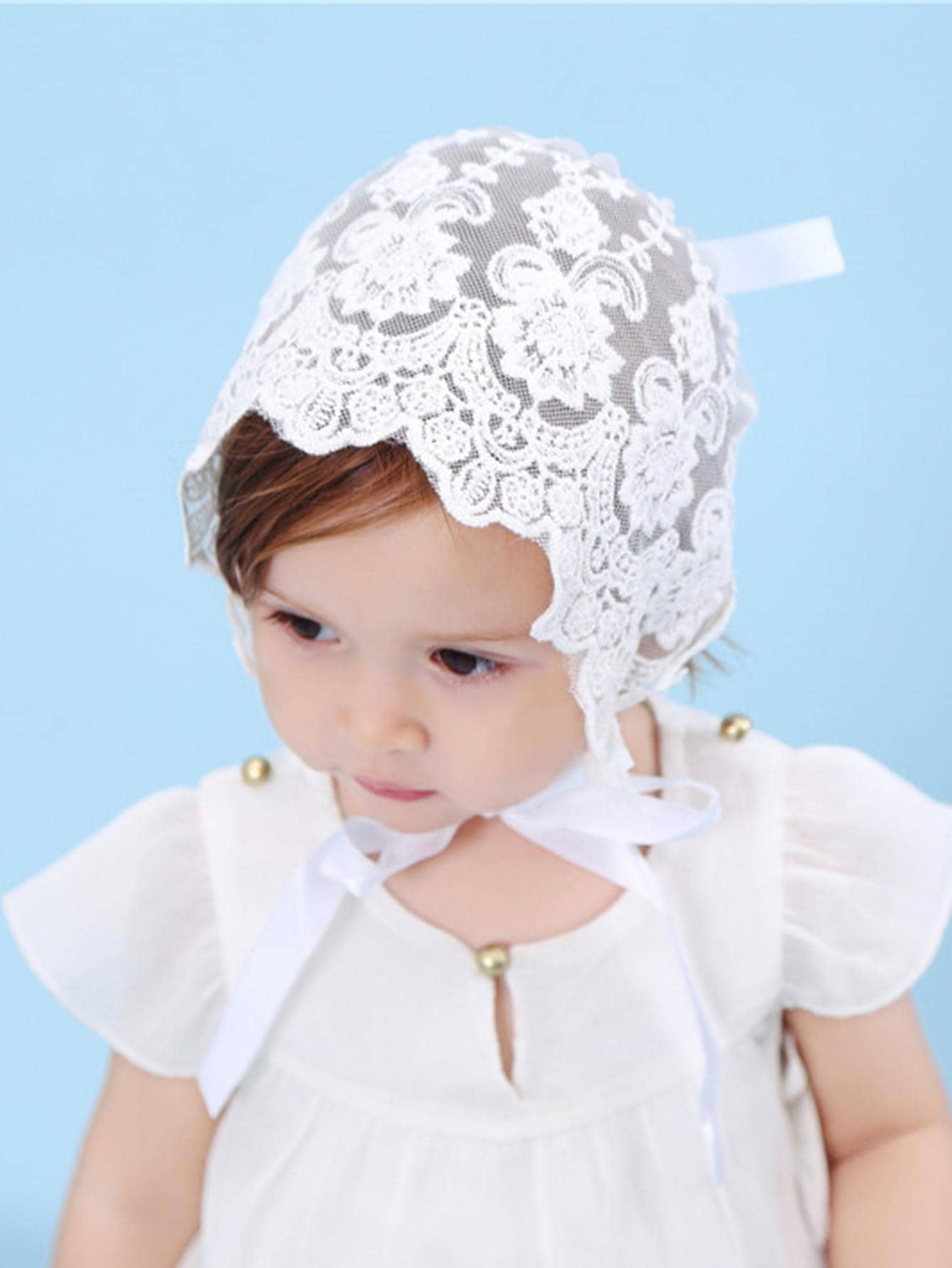 Baby Lace Brim Headband Hat He - Baby Hat Beanie のレビューと価格