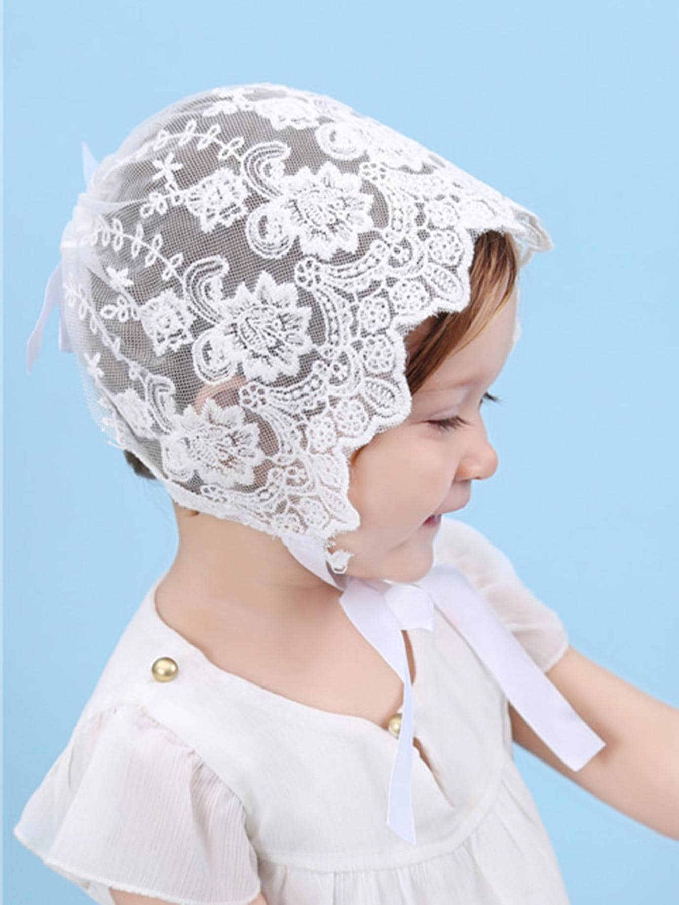 Baby Lace Brim Headband Hat He - Baby Hat Beanie のレビューと価格
