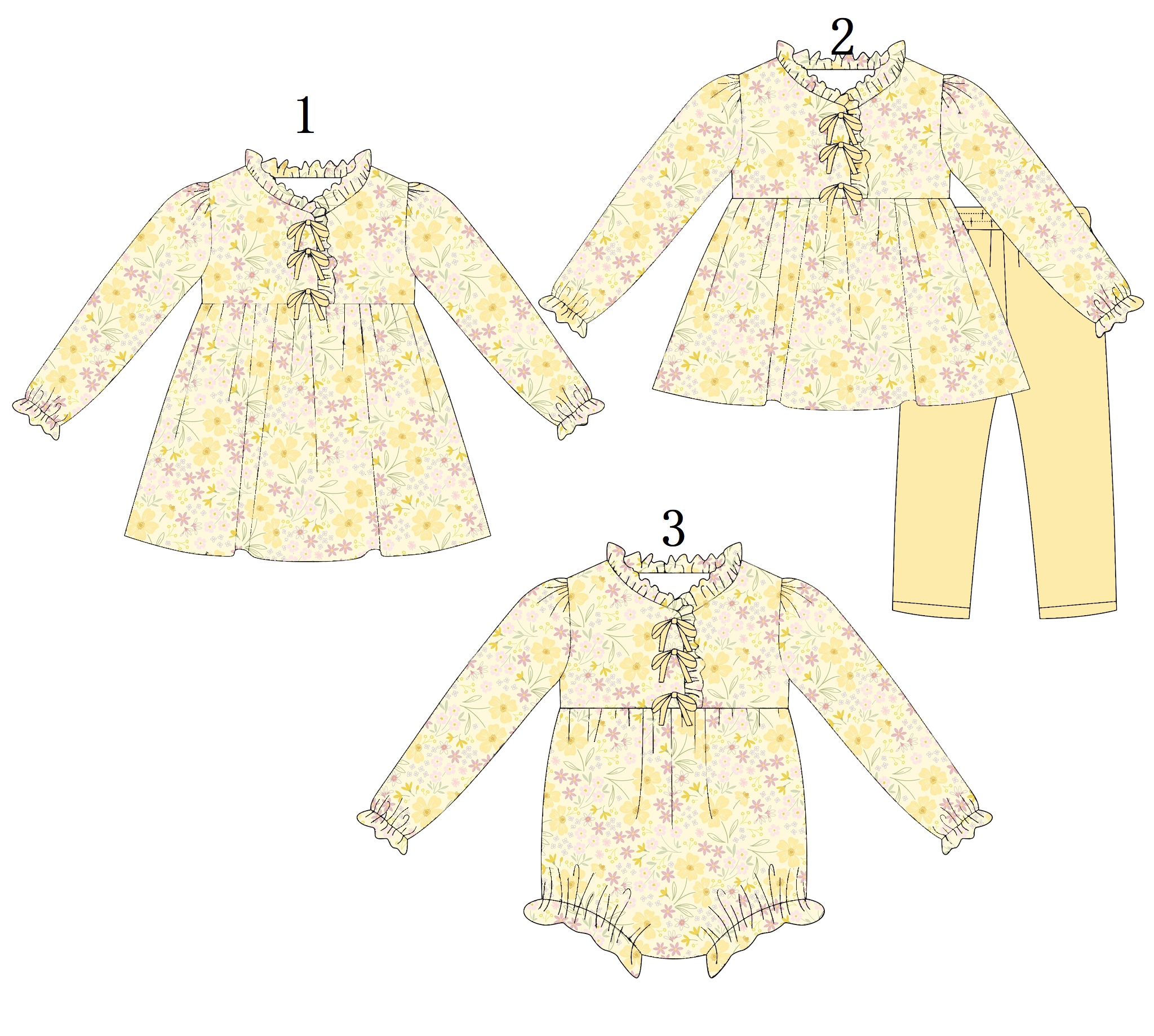 High Quality Yellow Floral Pri - Baby Clothing Yellow のレビューと価格