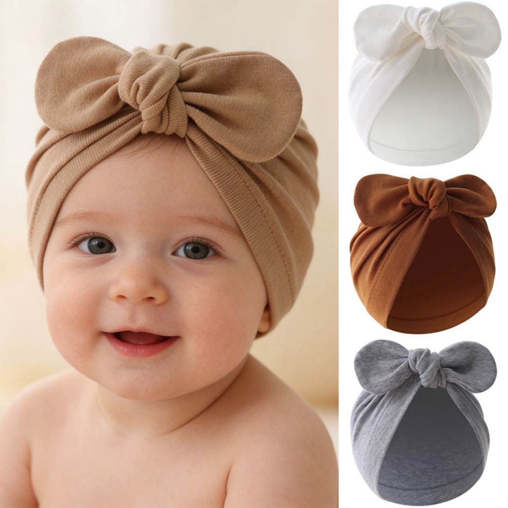 Cute Bunny Ears Baby Turban Ha - Baby Hat Beanie のレビューと価格