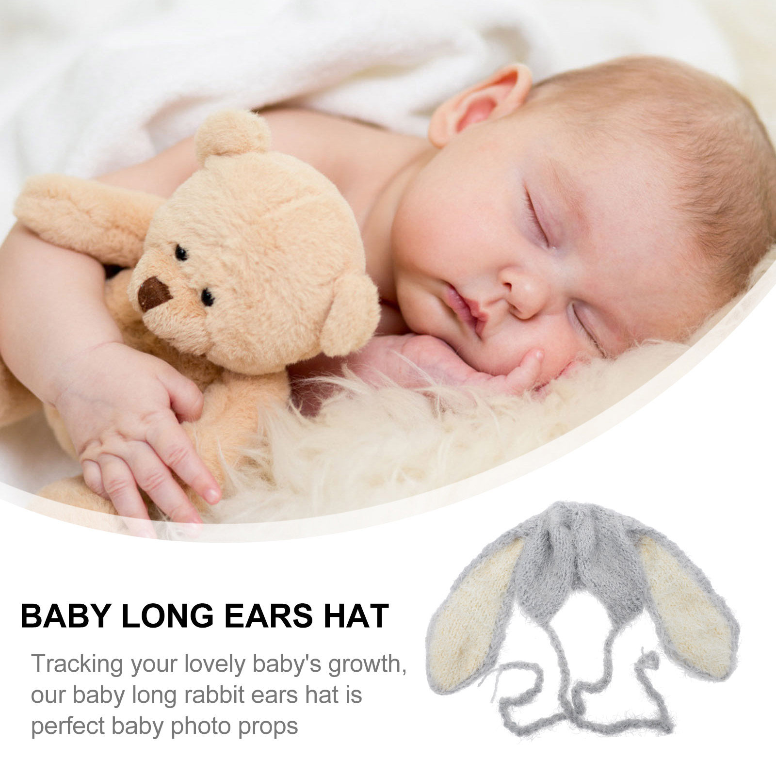 Newborn Warm Rabbit Ear Beanie - Baby Hat Beanie のレビューと価格