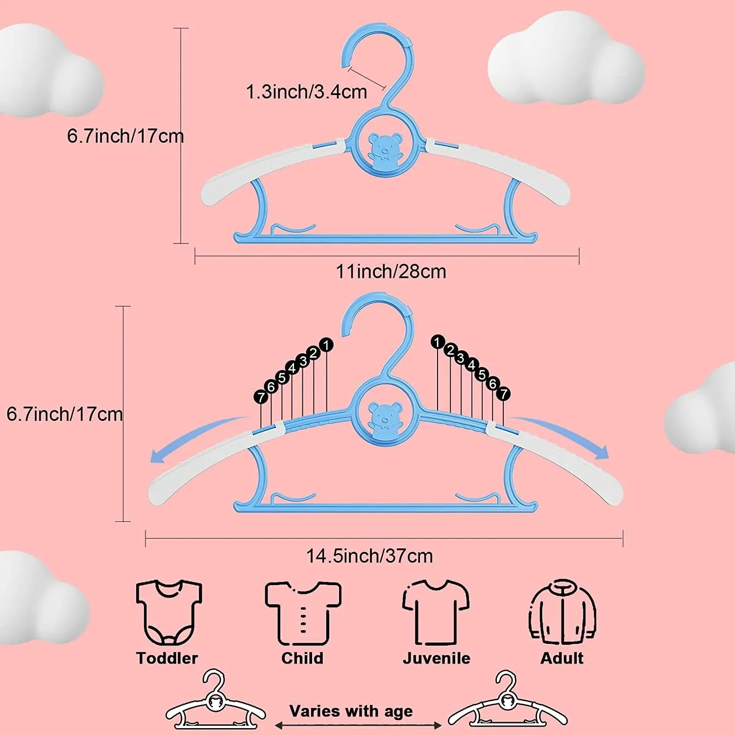 Baby Coats Rack Non-slip Baby  - Baby Clothes Organiser のレビューと価格
