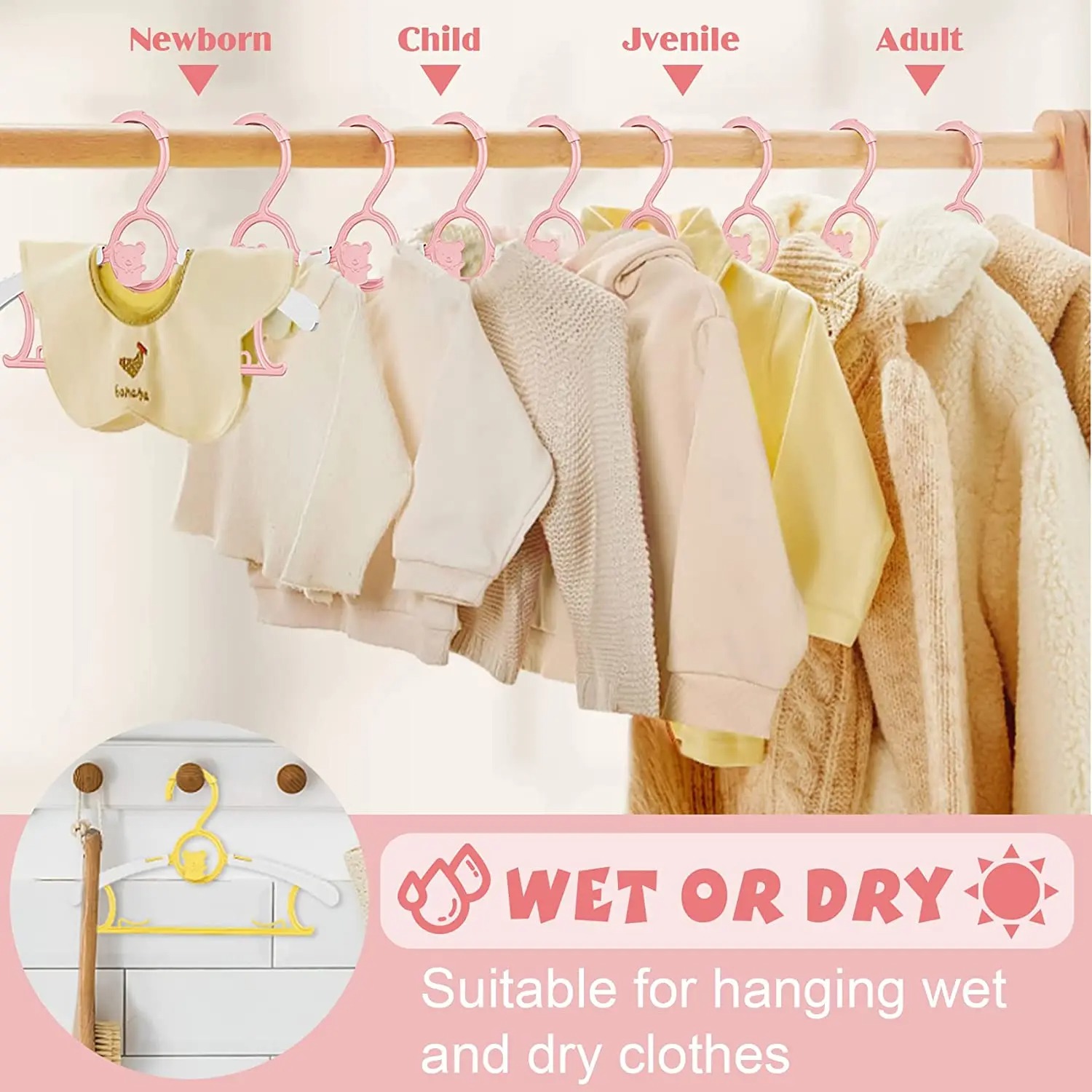 Non-slip Baby Clothes Hanger A - Baby Clothes Organiser のレビューと価格