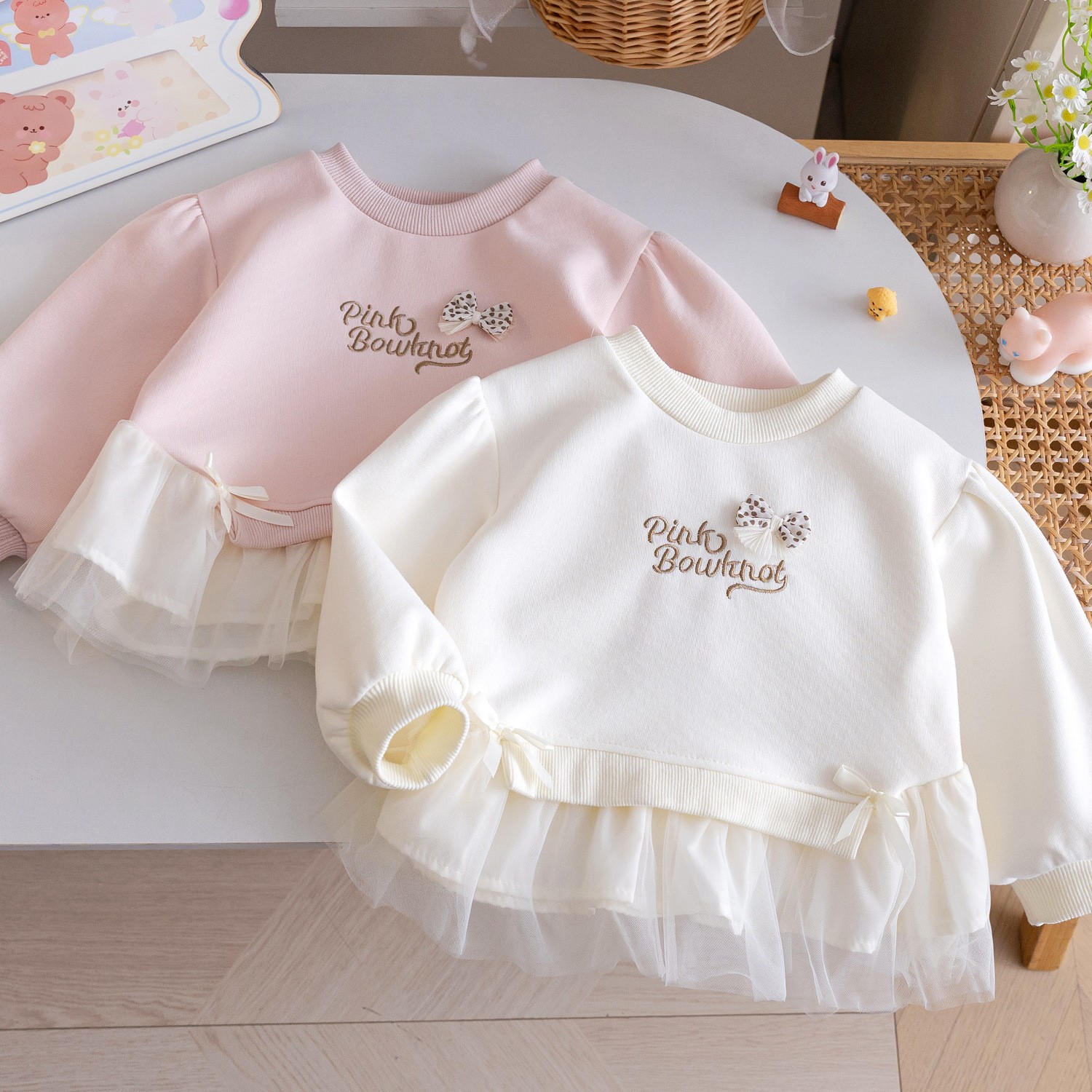 Korean-style girls' sweatshirt - Baby Clothing Embroidery のレビューと価格