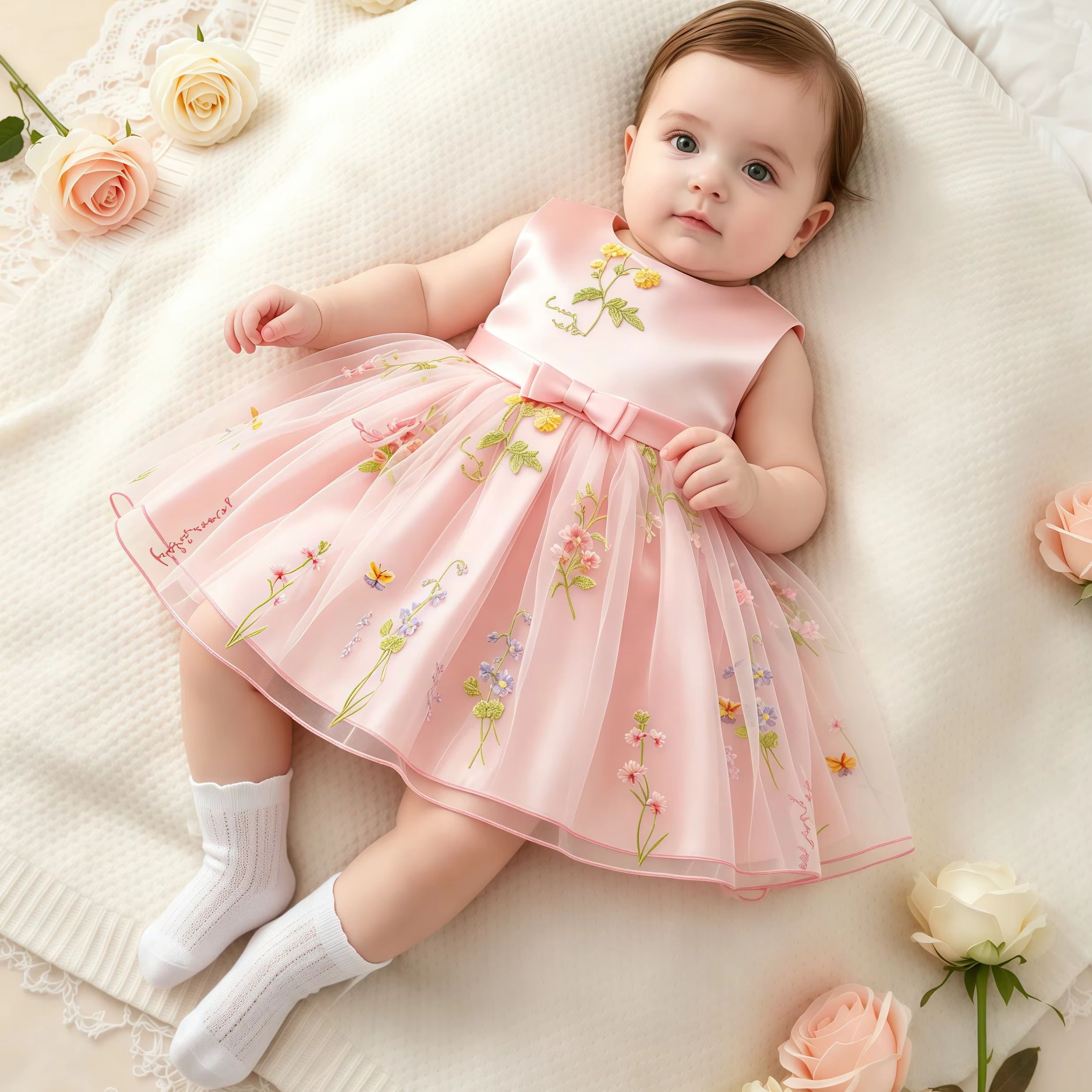 Baby Girls Party Dresses Embro - Baby Clothing Embroidery のレビューと価格