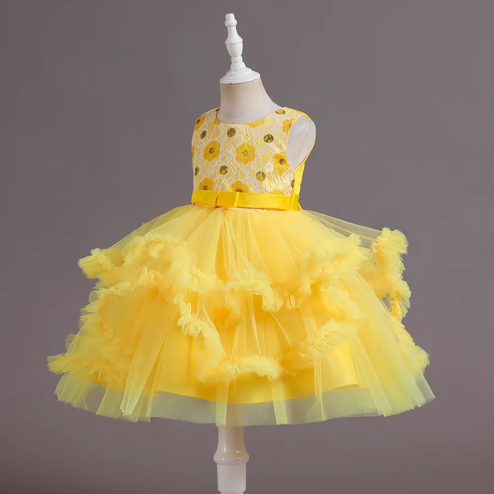 Yellow Red Blue Sleeveless Tut - Baby Clothing Yellow のレビューと価格