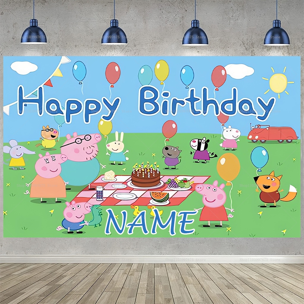 Custom Name Cartoon Peppa Pig  - Baby Clothing Name のレビューと価格