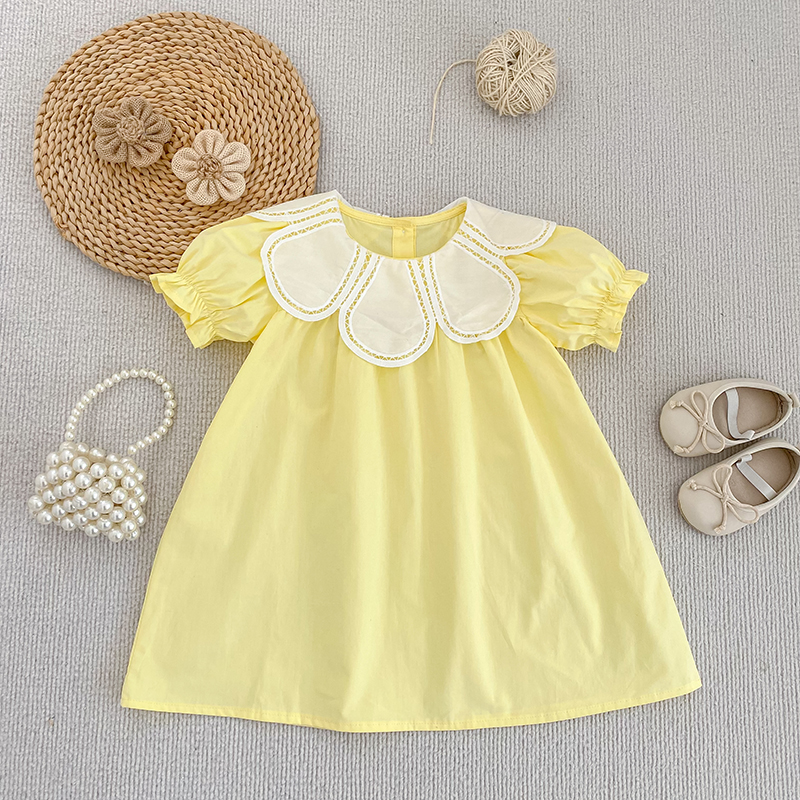 Summer New 2-6Yrs Baby Dress G - Baby Clothing Yellow のレビューと価格